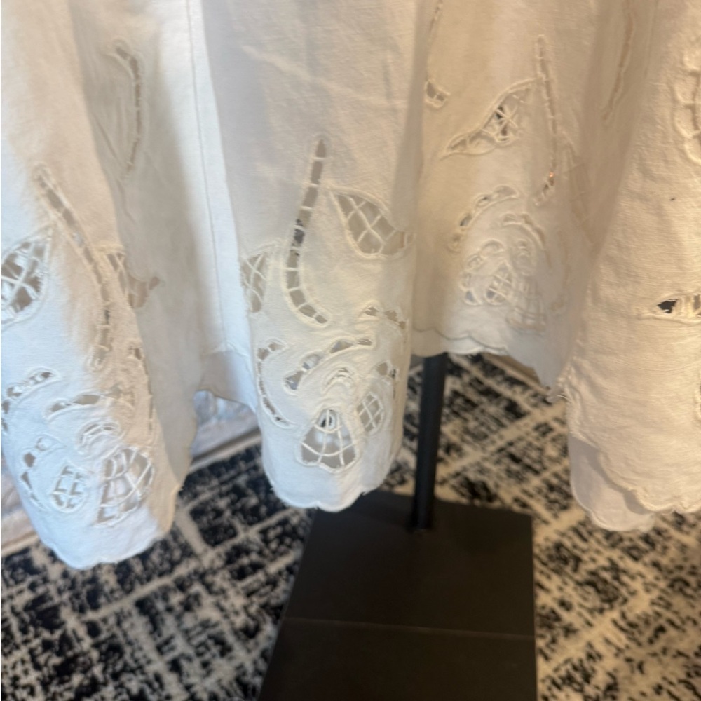 Universal Thread White Maxi Dress with Eyelet Hem - Picture 2 of 4